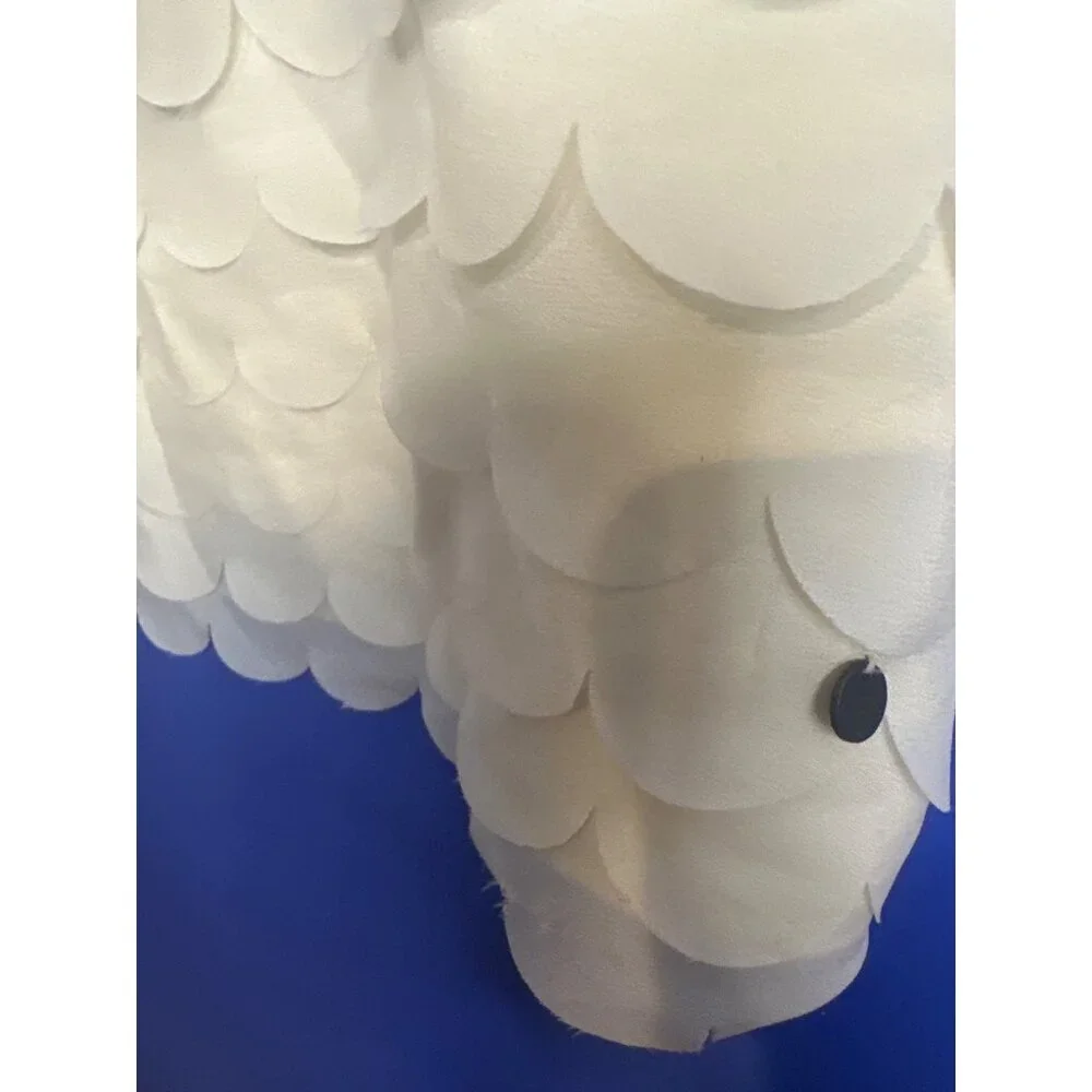 Fun & Flirt Women’s Medium Cream Scalloped Layered Tank Top Textured Sleeveless - Picture 3 of 6